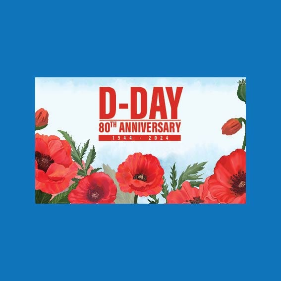 80th Anniversary D-Day - 1500mm x 900mm Flag - Design 1