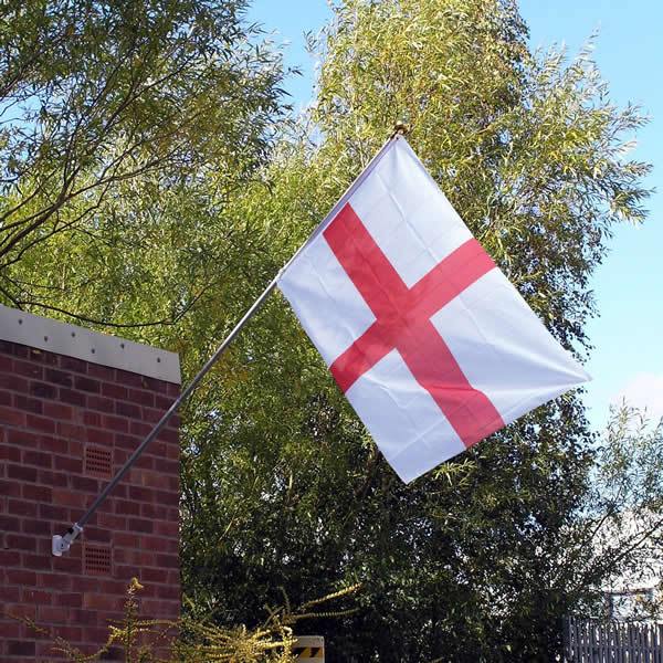 Lightweight wall mounted flagpole