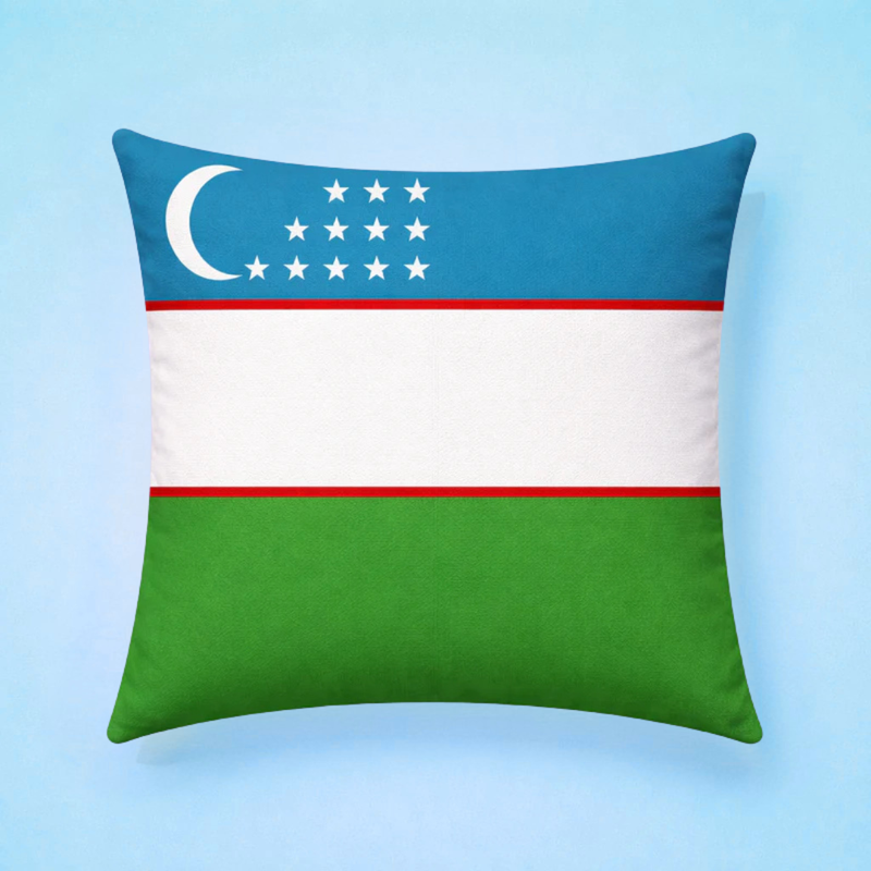 Uzbekistan Flag Cushion