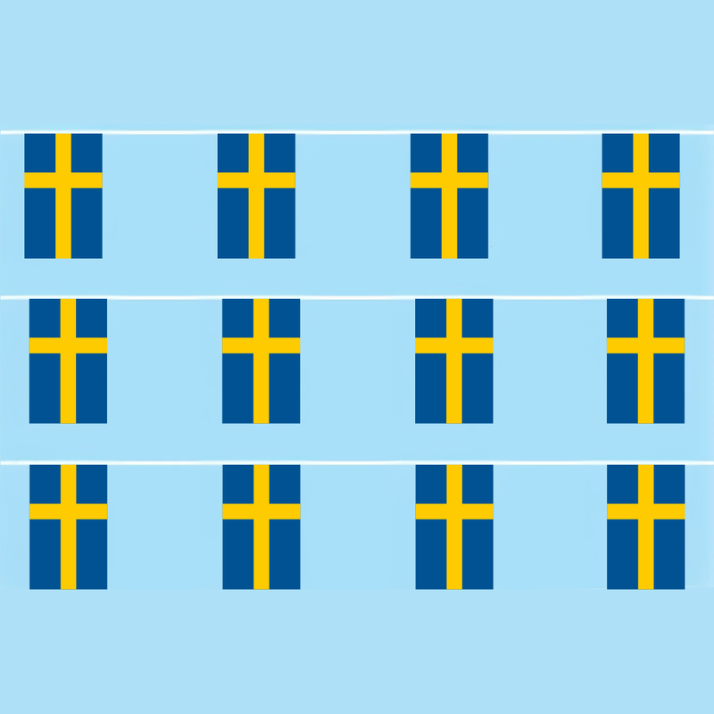 Sweden Flag Synthetic Bunting