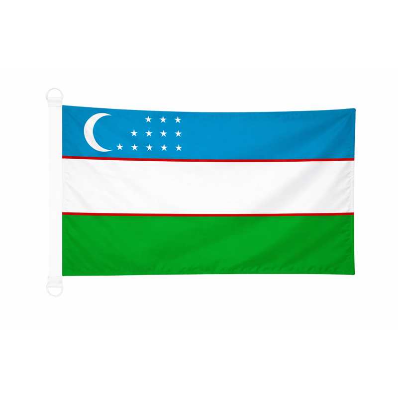 Printed Uzbekistan Flags