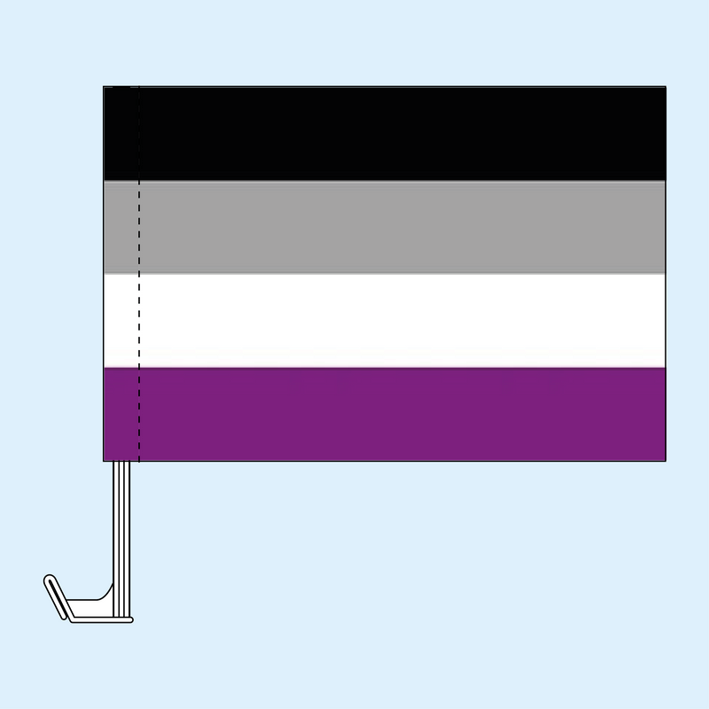 Asexual Pride Car Flag