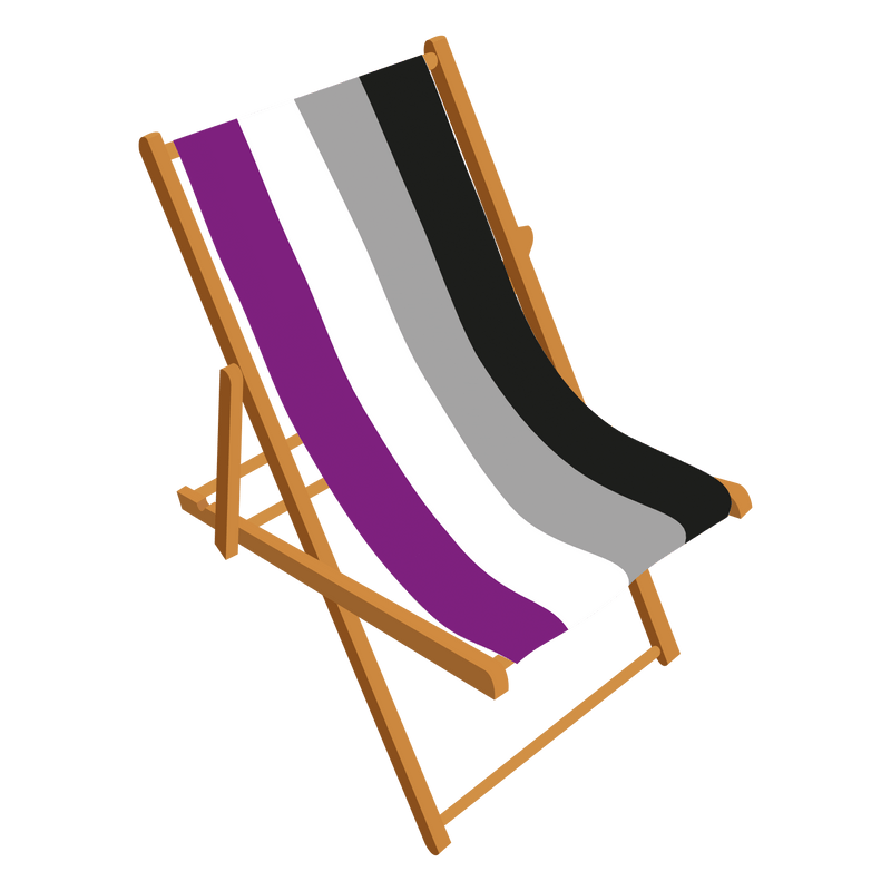 Asexual Pride Flag Deckchair