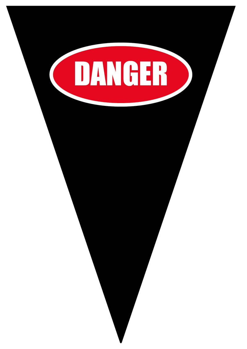 Danger Bunting - Black pennant