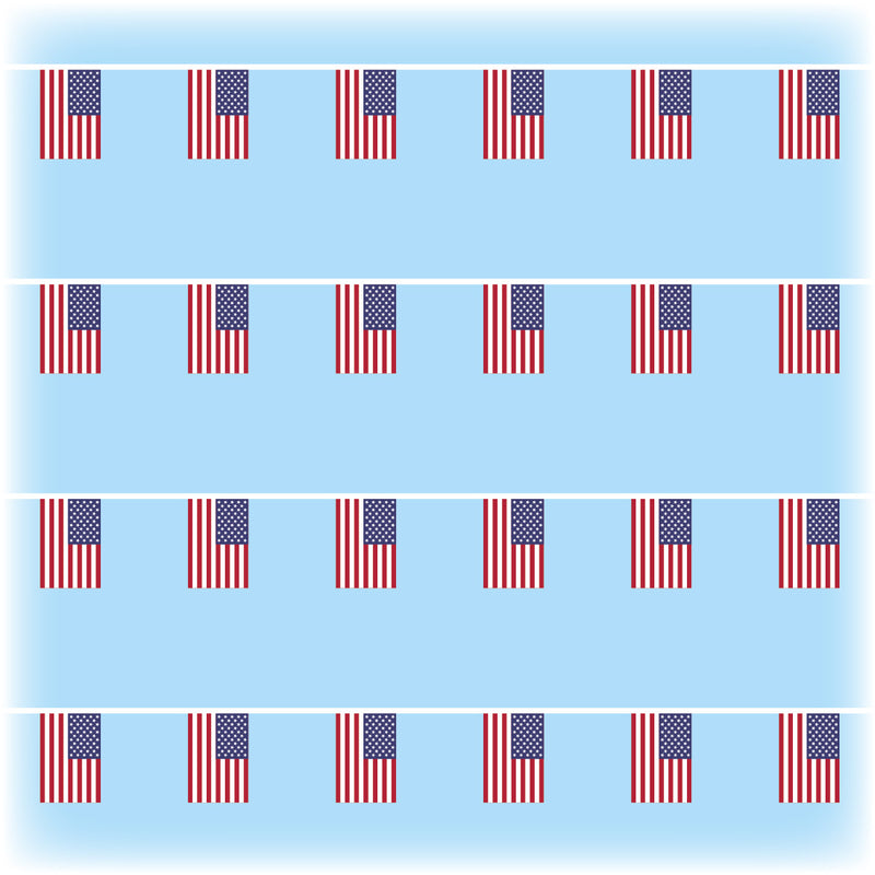 United States Flag Bunting - Synthetic - 10 metres