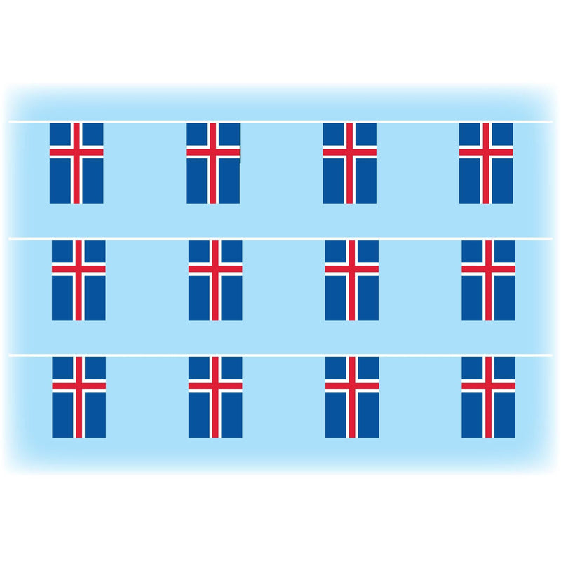 Iceland flag bunting