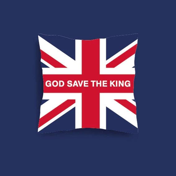 God save the King commemorative cushion