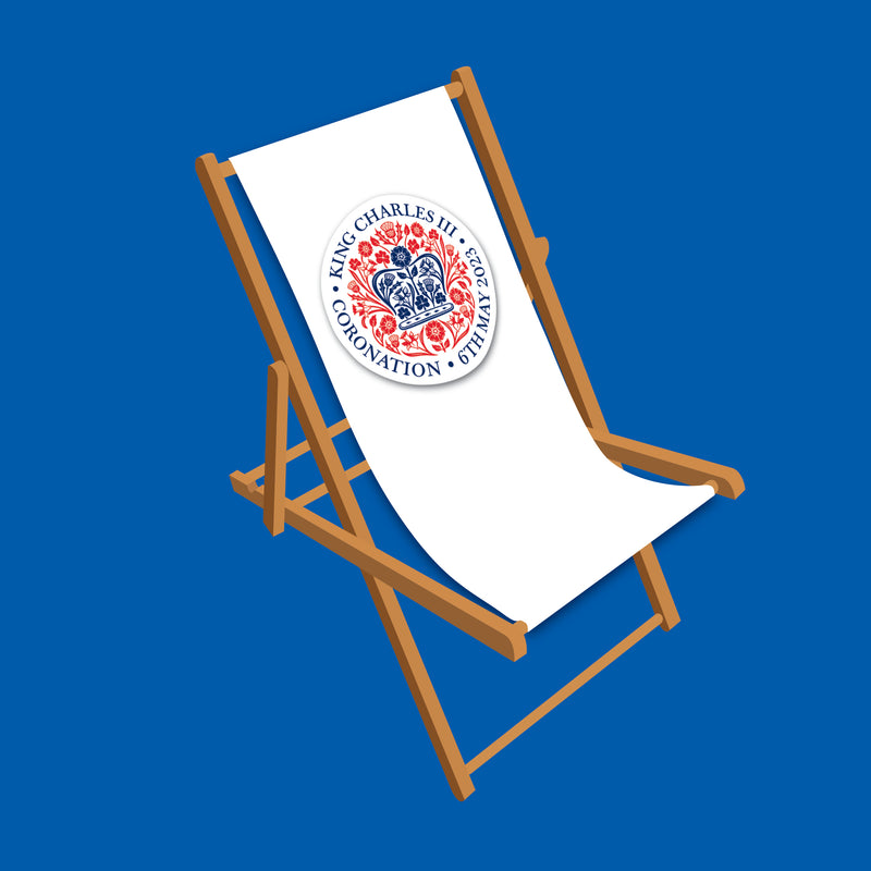 King Charles III Coronation Deckchair - Official emblem design