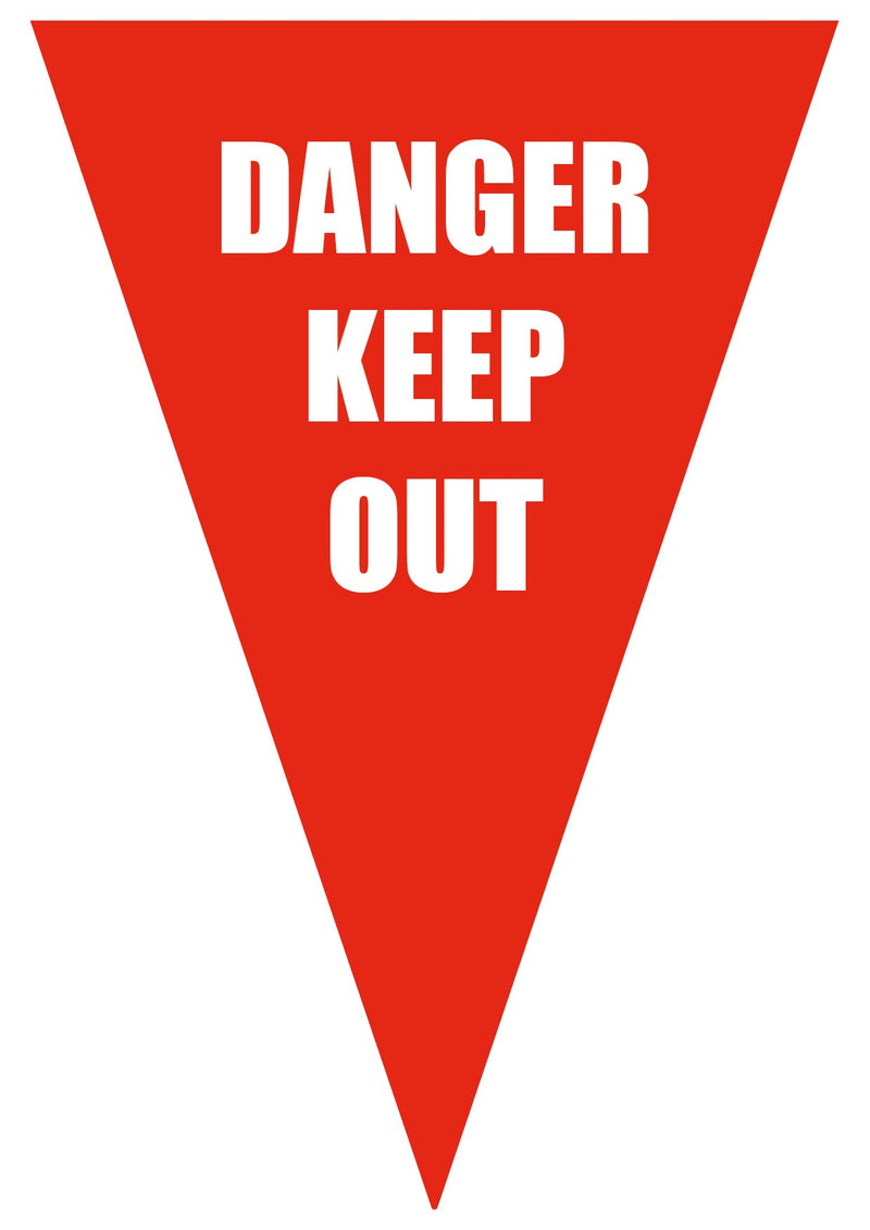 Keep Out Bunting Red pennant