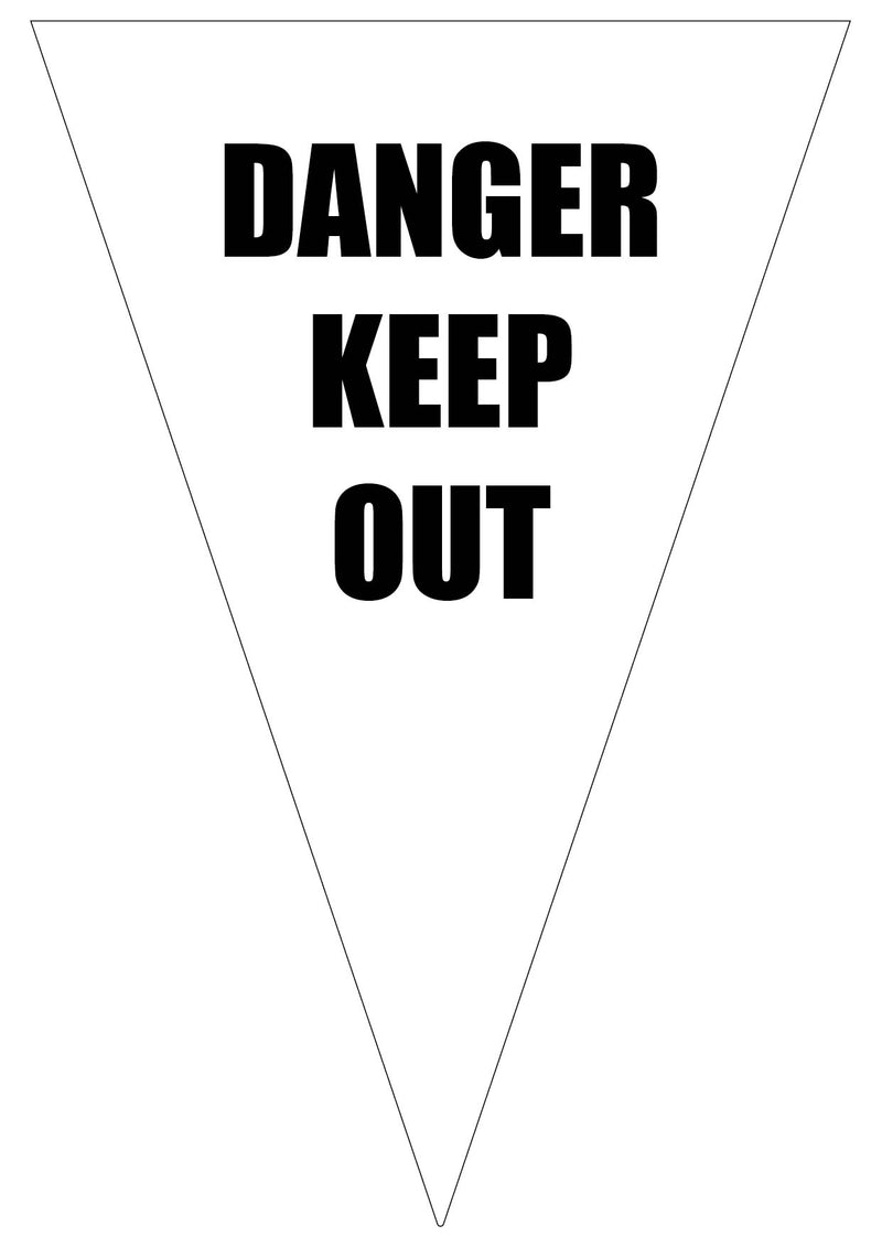 Keep Out White pennant