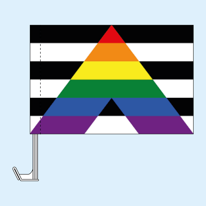 Straight Ally Pride Car Flag