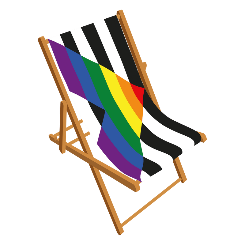Straight Ally Pride personalised Deckchair