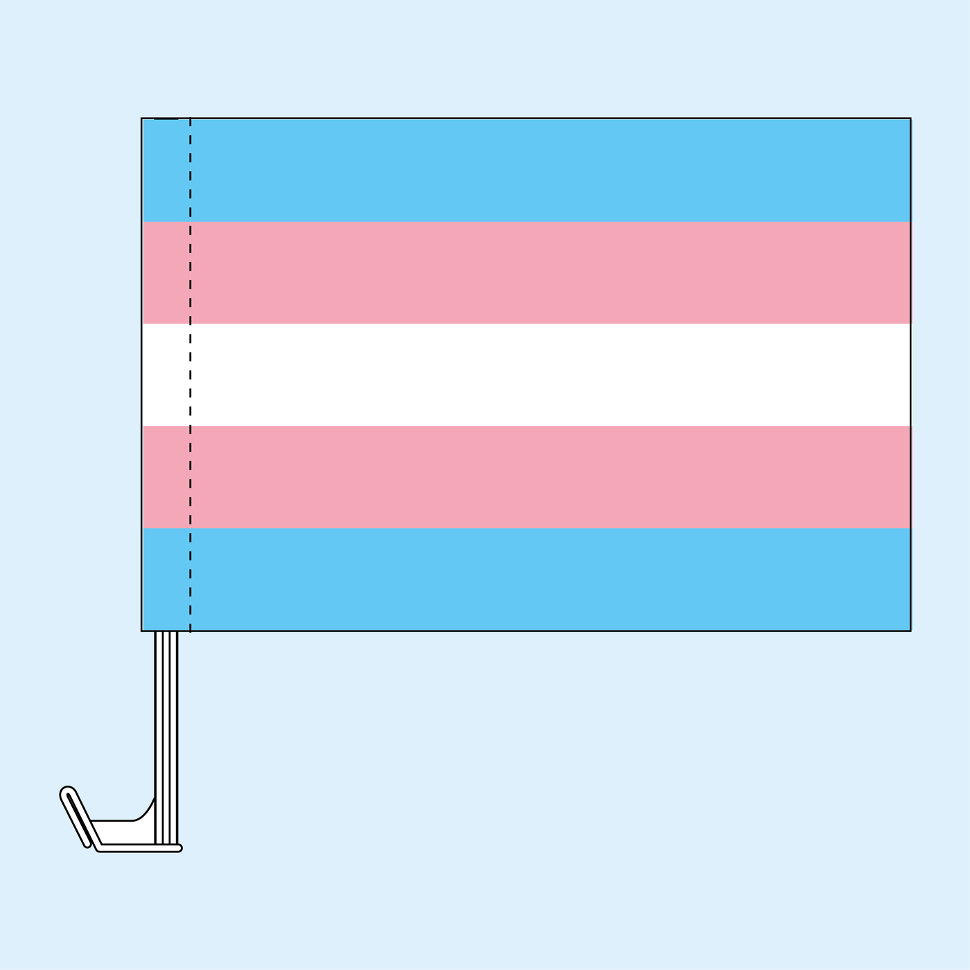 Transgender Pride Car Flag – Bunting Warehouse
