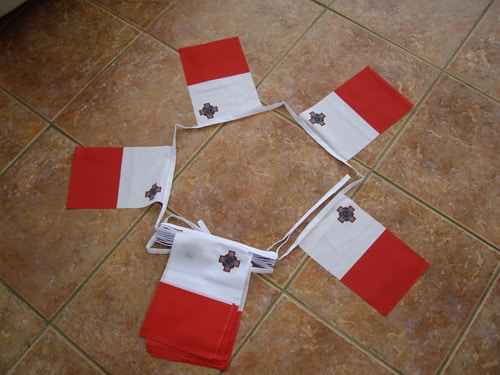 6m 20 Flag Malta Bunting