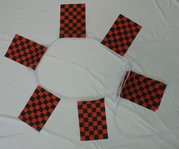 6m 20 Flag Red/Black Checkered Bunting