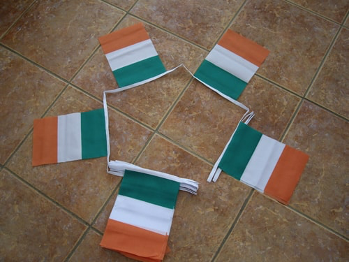 6m 20 Flag Ireland Tri-Colour Bunting