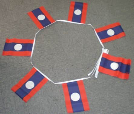 6m 20 Flag Laos Bunting