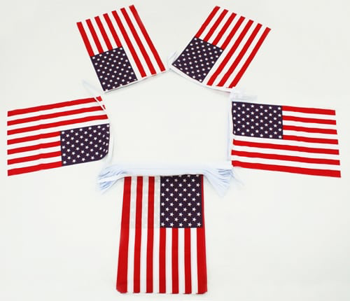 USA, Stars & Stripes Bunting - 20 metres