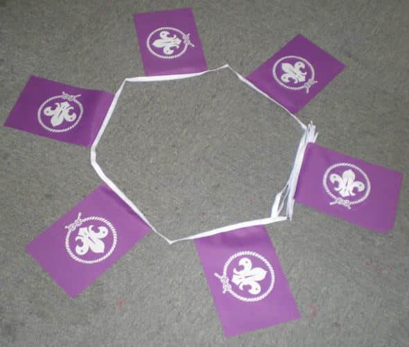 6m 20 Flag Scout Purple Bunting