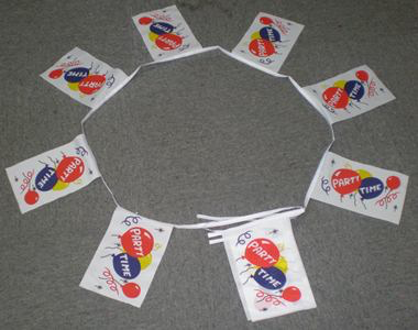 6m 20 Flag Party Time Bunting