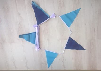 Navy/Sky Triangle Bunting - 20 metres