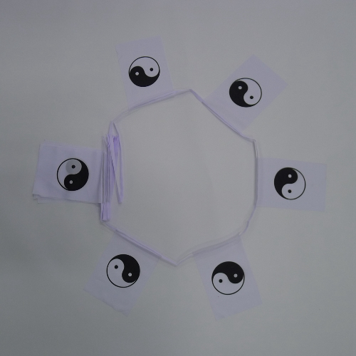6m 20 Flag Ying Yang White Bunting