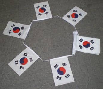 6m 20 Flag South Korea Bunting