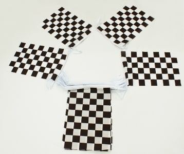 Black/White Checkered Bunting - 20m