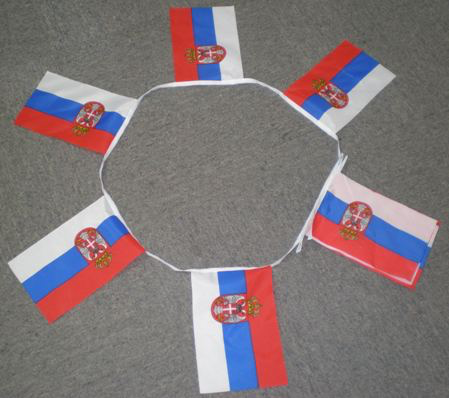 6m 20 Flag Serbia Bunting