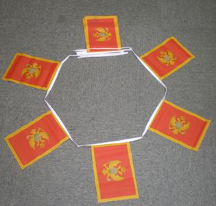 6m 20 Flag Montenegro Bunting